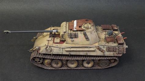 Panther G Late Anti Aircraft Panzer Танк Миниатюры Модели