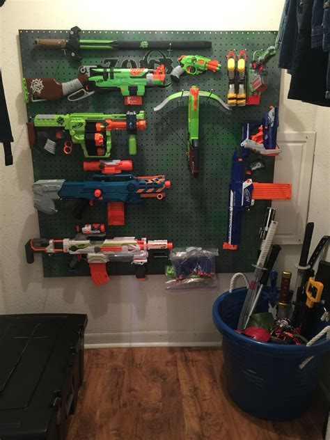(this will need to be cut into. Nerf gun storage! | • My Projects • what I have personally made myself • in 2019 | Escritorios ...