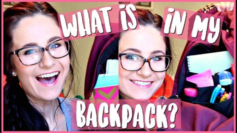 Whats In My Backpack Freshman In College Youtube