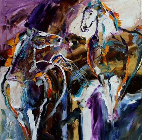 Colorful Abstract Horse Paintings By Texas Artist Laurie Pace Looking