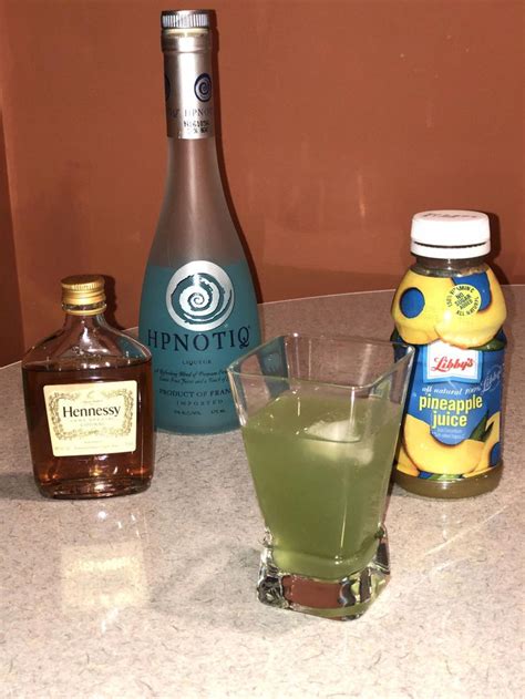 Incredible Hulk Drink Oz Hennessy Oz Hpnotiq Mix With Ice