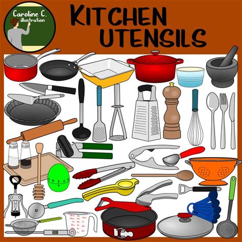 110,940 utensil clip art images on gograph. Kitchen Utensils Clip Art | Kitchen utensils illustration ...