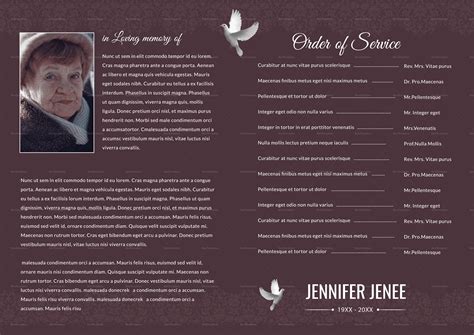 A funeral is a very personal event for the family of the deceased. Floral Funeral Program Brochure Template in Adobe ...