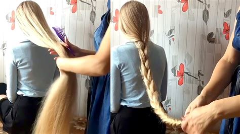 Realrapunzels Getting Her Long Hair Brushed Preview Youtube
