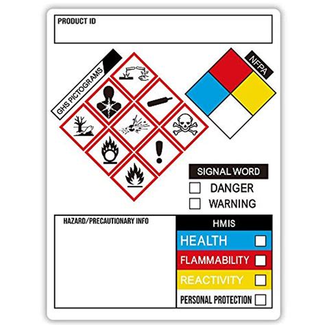 Sds Osha Labels For Chemical Safety Data 4 X 3 Inches Roll Of 250