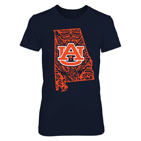 Auburn Tigers Logo State Lace Pattern Fanprint