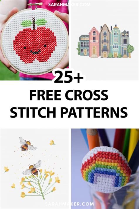 25 Free Cross Stitch Patterns For All Skill Levels Sarah Maker