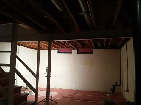If you plan to keep the popcorn texture on your ceiling, use the flat tip of a screwdriver to knock off a thin band of texture where the ceiling meets the wall. Tips for Painting an Exposed Basement Ceiling/ Stow&TellU