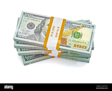 Stack Of New 100 Us Dollars Banknotes Stock Photo Alamy
