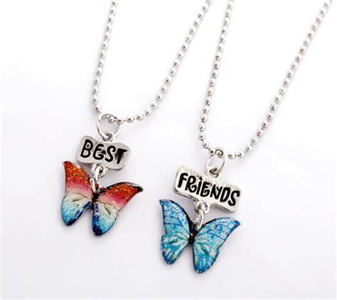 Butterfly Pendant Best Friends Bff Friendship Chain