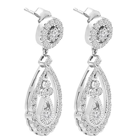 Diamond Teardrop Earrings Bijoux Majesty
