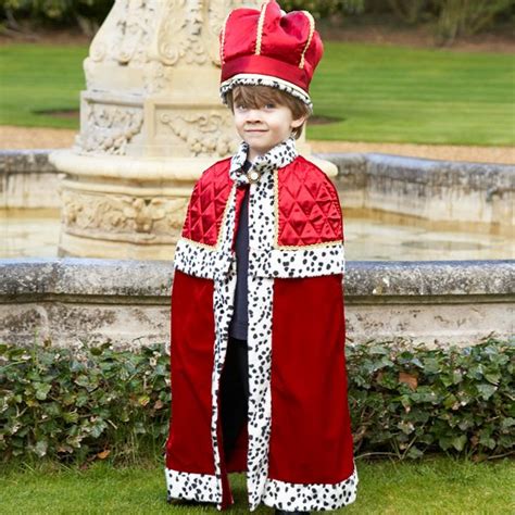 Boys King With Crown Fancy Dress Costume