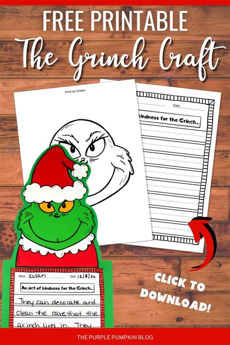 Free Printable Grinch Craftivity And Creative Writing Project