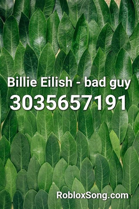 Billie Eilish Song Codes For Bloxburg