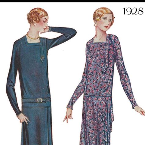 1920s Flapper Afternooncoat Frock Pdf Print At Home Etsy