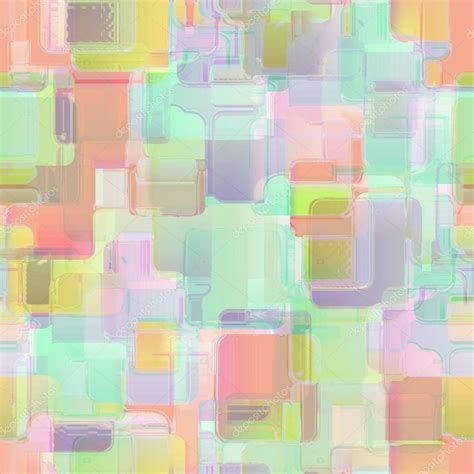 Seamless Squares Pastel Bright Pattern Background Geometric Abst