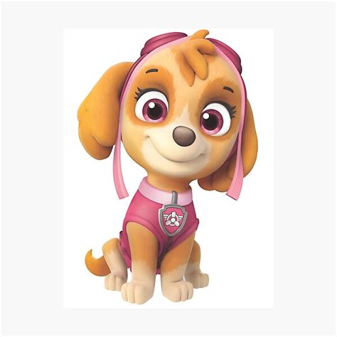 paw patrol skye photographic print for sale by docubazar7 redbubble