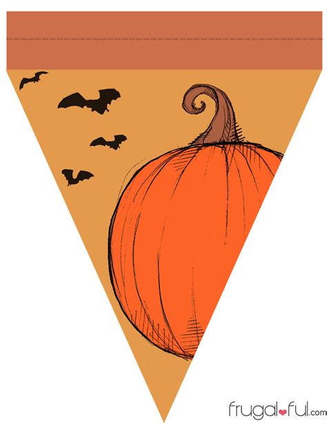 free printable banner patterns | DIY} Free Printable Halloween Triangle Banner Template | F ...
