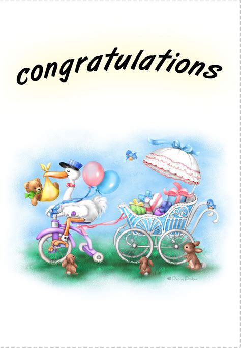 Just download the file of choice, print, cut and hand out at the shower. Free Printable Congratulations Greeting Card | Congratulations baby, Congratulations greetings ...