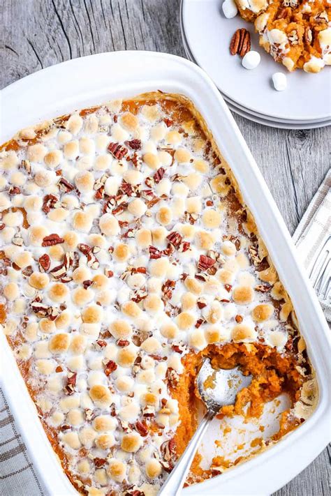 Southern Sweet Potato Casserole With Marshmallows Adventures Of Mel