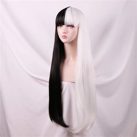 35 Trends For Half And Half Hair Color Black And White Mesintaip Buruk