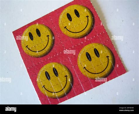 Lsd Stick Papers Smile Face Retro Psychedelic Macro Vintage Background