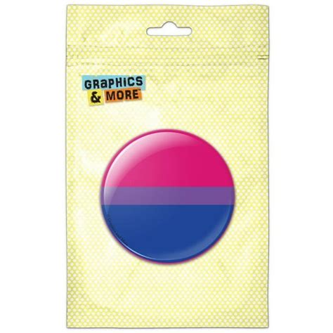 graphics and more bisexual bisexuality pride flag pink purple blue pinback button pin badge