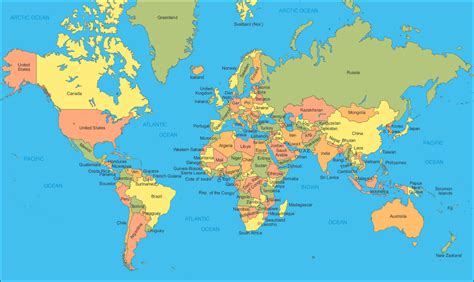 Peta Dunia World Of Map