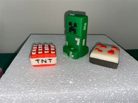 Minecraft Fondant Cake Topper Set Eetbare Fondant Cijfers Etsy