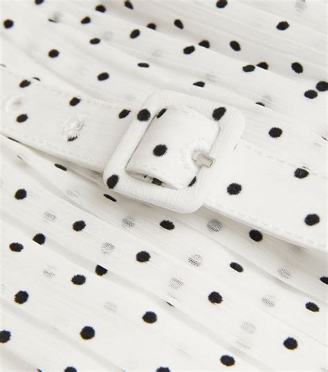 Self Portrait White Chiffon Polka Dot Mini Dress Harrods Uk