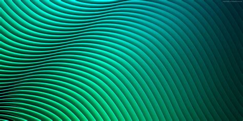 Abstract Waves 2 Tone Green 2880x1440 Wallpaper