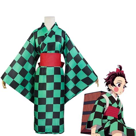 Tanjirou Kamado Cosplay Costumes Kimono Dress Outfits For Mens And