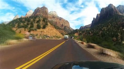Zion National Park Drive Through 1080p Hd Gopro Time Lapse Youtube