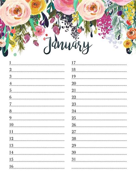 Perpetual Birthday Calendar Printable Printable Templates