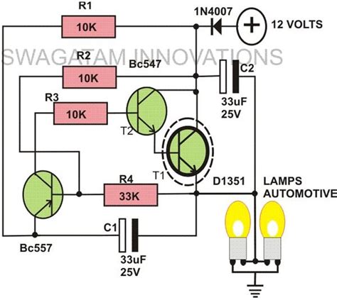 Car Led Flasher Circuit Diagram