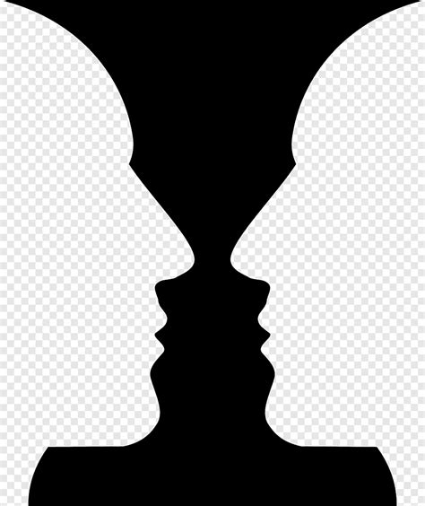 Ваза Рубина Оптическая иллюзия Рисунок ваза фотография монохромный