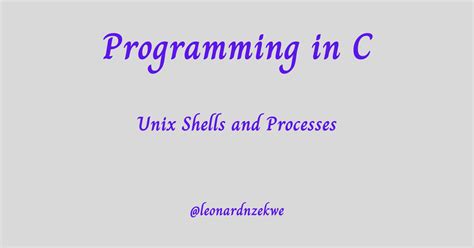 Unraveling The Mysteries Of Unix Shells And Processes