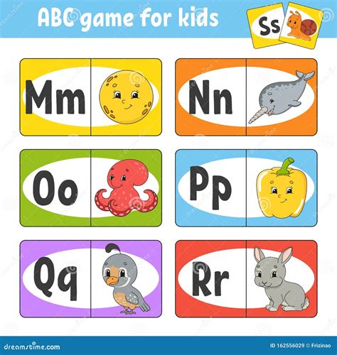 Set Abc Flash Cards Alphabet For Kids Learning Letters Education 093