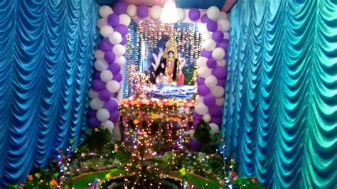 Easy Decoration Ideas For Saraswati Puja
