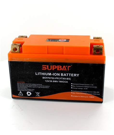 Battery Li Ion 12v 39wh Motorcycle Type Ytx9 Bs