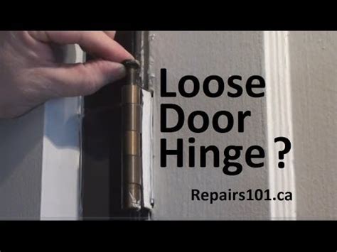 Sagging doors are often the result of loose hinges caused by hinge screws that don't bite into the door jamb. Loose Door Hinge? - YouTube