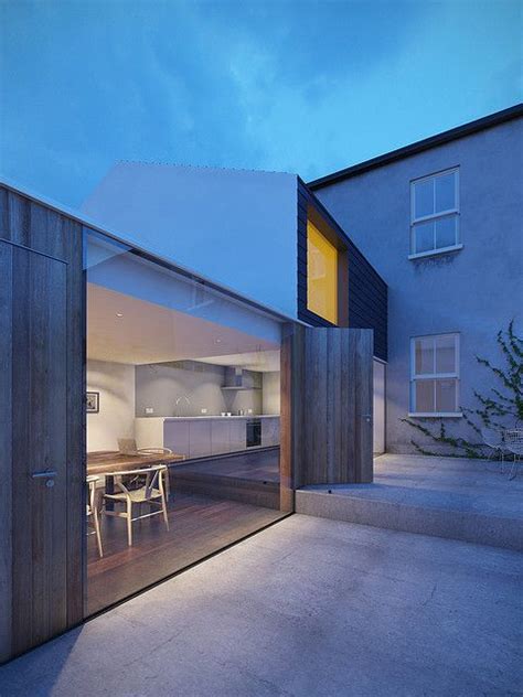Dublin House Extension Dusk By Daniel James Hatton Via