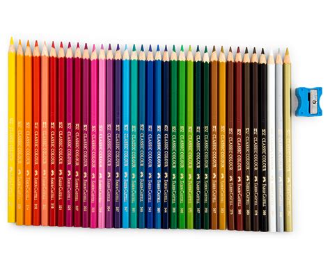 Faber Castell Classic Colour Pencils 36 Pack W Sharpener Multi