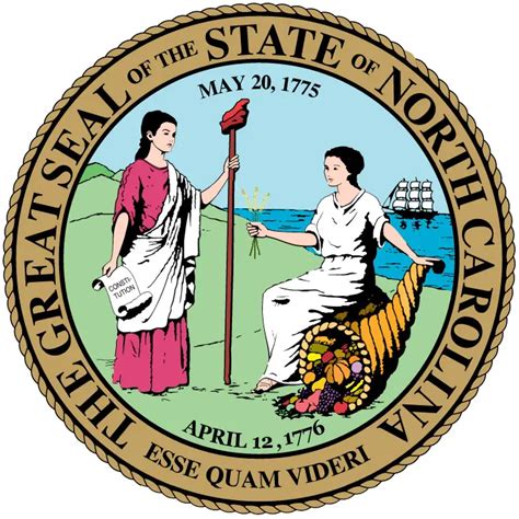 Seal Of North Carolina State Symbols Usa