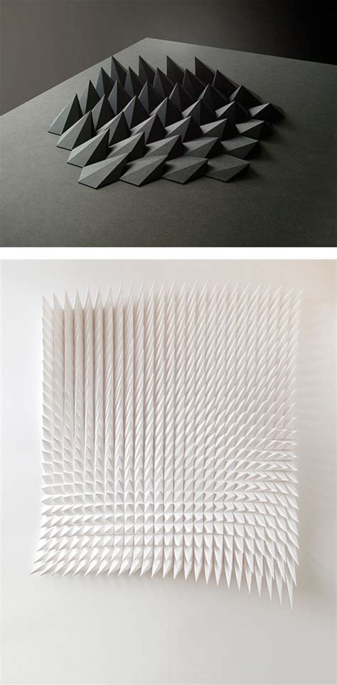 Folded Paper Sculptures By Matt Shlian Inspiration Grid Paper