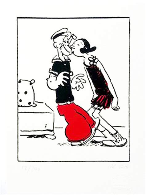 Olive Kissing A Startled Popeye Unframed Eas Art Gallery Dundee