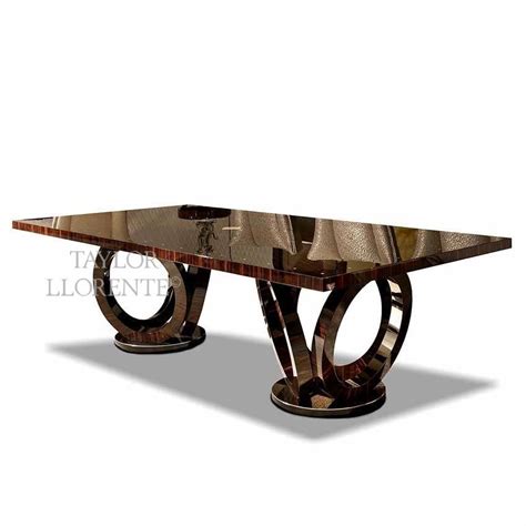 Designer Macassar Ebony Dining Table Elliptical Taylor Llorente