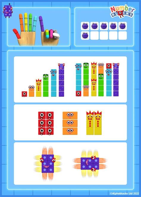 Mi15 Fact File All About Numberblock Six Learn To Count Learn To