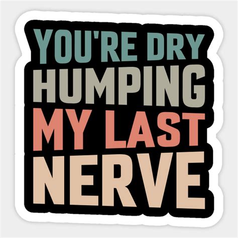 Youre Dry Humping My Last Nerve Funny Retro Vintage Offensive Sticker Teepublic