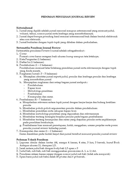 Struktur penulisan proposal penelitian kuantitatif. Pedoman Penulisan Jurnal Review